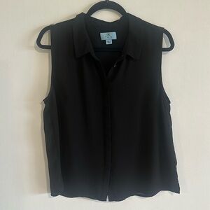CeCe black button down blouse